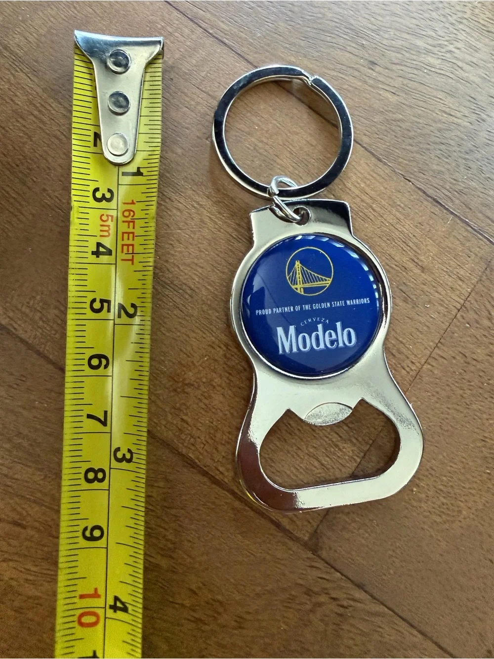 Modelo x Golden State Warriors Blue and Gold Bottle Opener Keychain (Set of 2)
